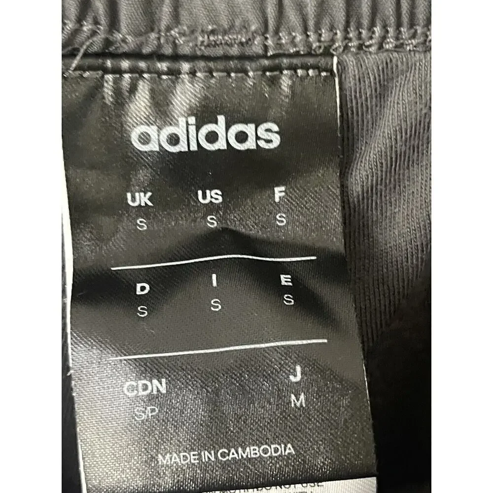 Adidas Mens Size Small Samson Track Pants Black Red Stripes Zip Leg Joggers